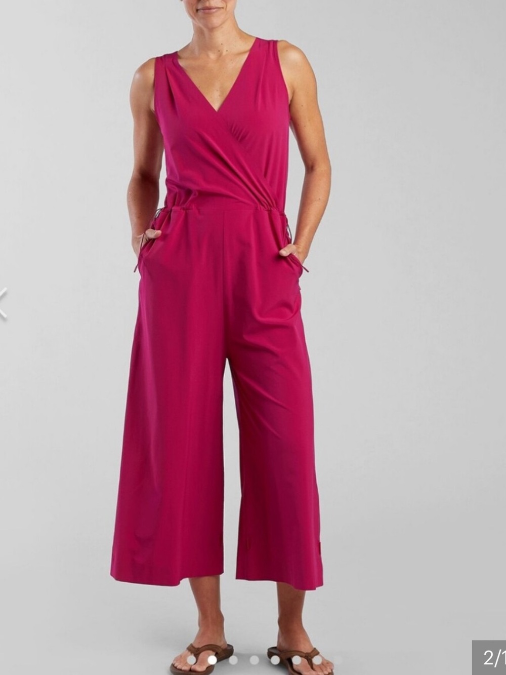 Title Nine Round Trip Sleeveless Jumpsuit Pink Size XS